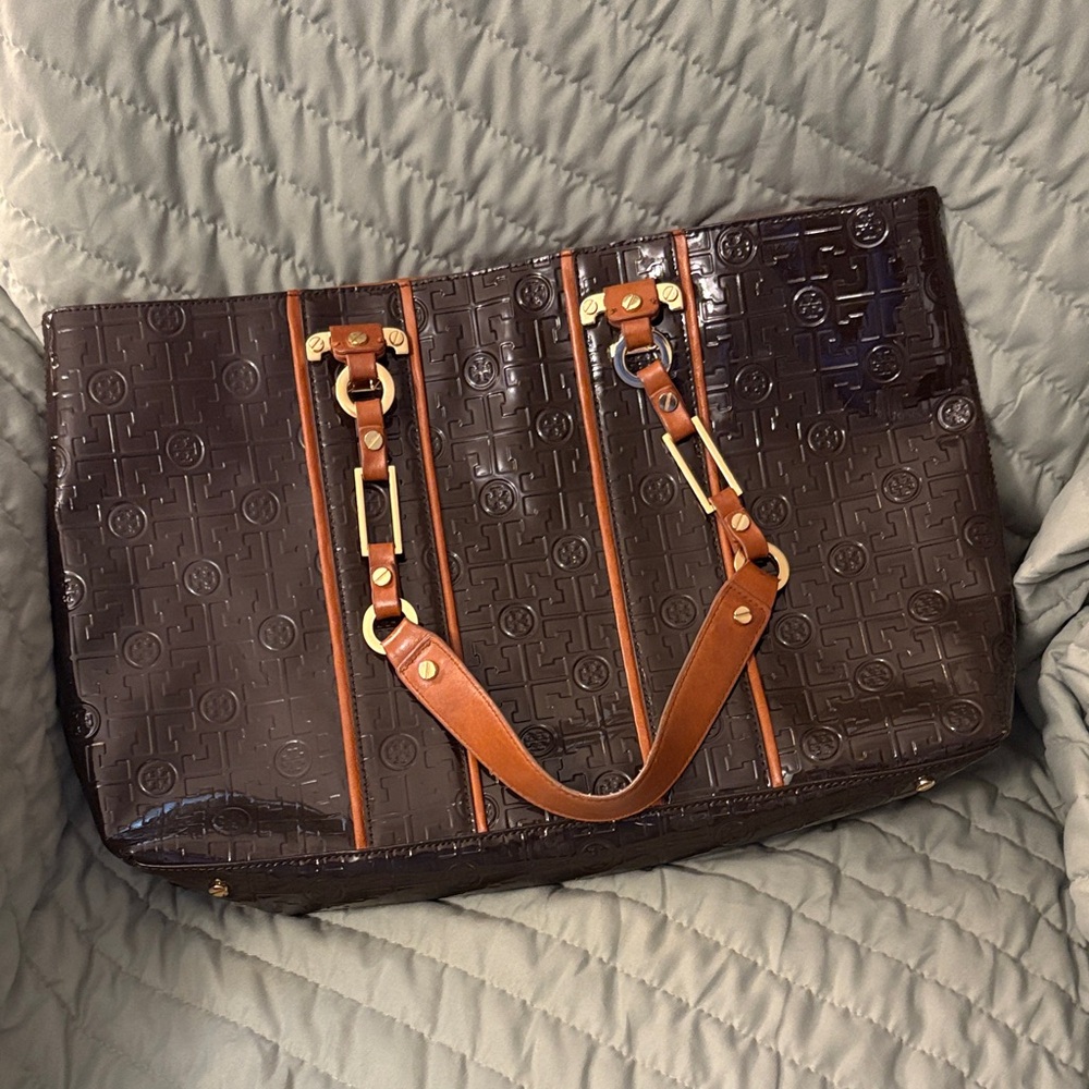 Tory Burch Brown Patent Leather